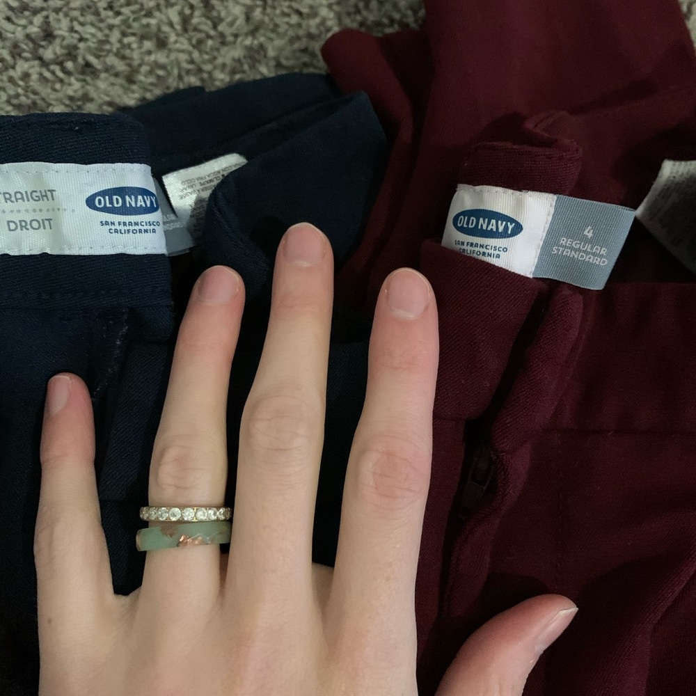 Straight old navy trousers